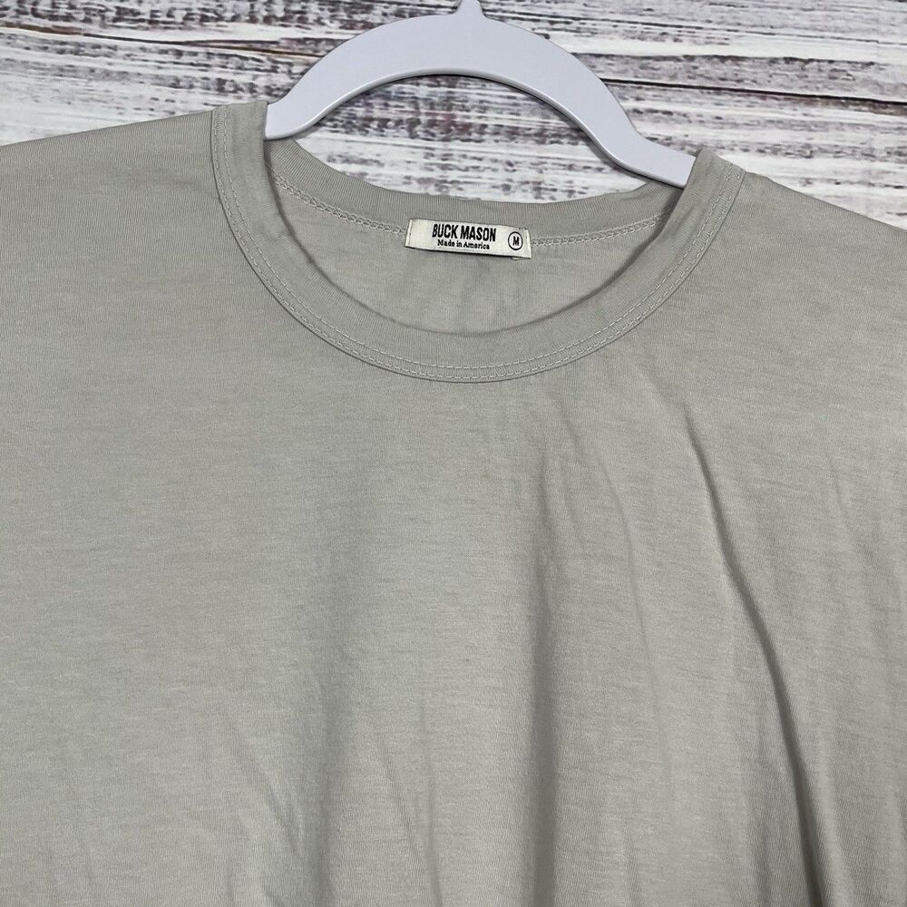 Buck Mason Slub Curved Hem T Shirt Men's M Quiet Luxury Americana